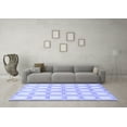 thumbnail image 3 of Ahgly Company Machine Washable Indoor Rectangle Checkered Blue Modern Area Rugs, 2' x 3', 3 of 4