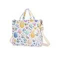 thumbnail image 7 of FORMRS Womens Corduroy Tote Bag Crossbody Shoulder Handbag with Pocket, Purple Easter Eggs, 7 of 7