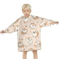 thumbnail image 3 of Shibainu and Love Blanket Hoodies for Kids 6-13YR Oversize Wearable Blanket Hoodies for Boys Girls Teens, 3 of 7