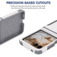 thumbnail image 5 of Hotpom for Moto razr 2024/ Moto razr 2025 Commuter Series Case Slim Shockproof Design with Dual Layer Rubber Bumper for Drop Protection, Rugged Hard Cover for Men/ Women, White, 5 of 5