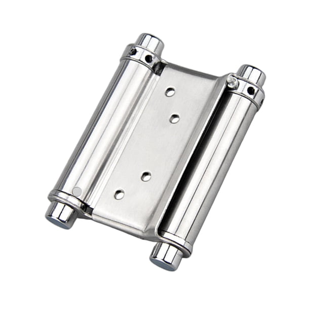 Bisagra de puerta con resorte de doble acción, acero inoxidable, cierre automático, ajustable para barra 3 pulgadas