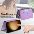 thumbnail image 6 of for Samsung Galaxy S23 Plus Phone Case, Detachable Magnetic Wallet, Card Slot Pocket Zipper Retro PU Leather Flip Folio Case Compatible with Kickstand Magsafe for Samsung Galaxy S23 Plus, Purple, 6 of 9