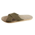 thumbnail image 2 of Tuobarr Women's Slide Sandals Fashion Women Casual Round Head Woven Flaxcomfy Sandals Flat Bottom Beach Casual Shoes Coffee US Size 4.5, 2 of 5