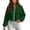 #485-Green, variant on Warop Women Stand Collar Sweatshirt, Long Sleeve Zip Up Drawstring Short Pocket Pullover for Casual