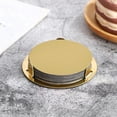 thumbnail image 3 of Miangastore Drinking Coasters Stainless Steel 6Pcs 3.3In Mirror Finish, 3 of 8