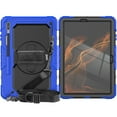 thumbnail image 2 of Dteck Case for Samsung Galaxy Tab S8 Plus 12.4 inch 2022 / S7 FE 12.4 inch 2021 & Tab S7 Plus 12.4" 2020 Tablet with Rotatable Kickstand&Hand Strap&Shoulder Strap&Screen Protector Case,Blue, 2 of 8