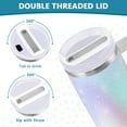 thumbnail image 5 of 40 oz Tumbler with Handle Lid and Straw Insulated Water Tumbler Stainless Steel Water Cup Mug Bottle Reusable Cup Holder Friendly Gradient Glitter, 5 of 6