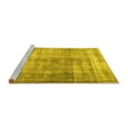 thumbnail image 2 of Ahgly Company Machine Washable Indoor Square Persian Yellow Traditional Area Rugs, 7' Square, 2 of 4
