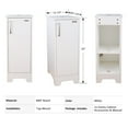 thumbnail image 3 of Eclife 13" Small Bathroom Vanity White Combo Tempered Glass Ceramics Vessel Sink Free-standing Cabinet Set blue round sink, 3 of 5