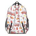 thumbnail image 3 of Fireman and Sign White Pattern Cute School Backpack Bag with Padded Back and Adjustable Shoulder Straps 16.9 X 12.6 X 5.9 Inches, 3 of 5