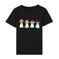 thumbnail image 6 of Jsaierl Womens Halloween Shirts Spooky Pumpkin Ghost Print Tees Stretch Round Neck T-shirt Short Sleeve Dressy Casual Blouse Tops Halloween Party Supplies, 6 of 9