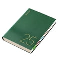 thumbnail image 2 of Agenda empresarial esencial 2025 - Planificador de citas A5 con páginas por día y tapa dura con efecto cuero - Verde, 2 of 8
