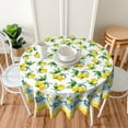 thumbnail image 3 of Lemon Yellow Fruit Flower Spring Summer Round Tablecloth Waterproof Wipeable Tablecloth Cover Home Restaurant Kitchen Picnic Party Decoration 60 Inch Circular Tablecloth for 20-47 Inch, 3 of 6