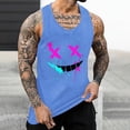 thumbnail image 1 of EOYWHK Tank Tops for Men Loose Fit Tank Funny Print Tees Quick Drying Racerback Workout Shirt for Gym Training Bodybuilding Blouses, 1 of 5