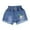 Blue, variant on Ahuyic Toddler Kids Leisure Clothes,Summer Unisex Short Pants,Fashion Toddler Girls' Printed Jeans Short Pants Summer Casual Loose Jeans Short Pants For Girls