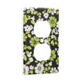 thumbnail image 2 of Yayeee Duplex Wall Plate 1-Gang 4.5"x2.7" Home Receptacle Light Switch Decorative Outlet Cover, Green Flower Pattern, 2 of 7
