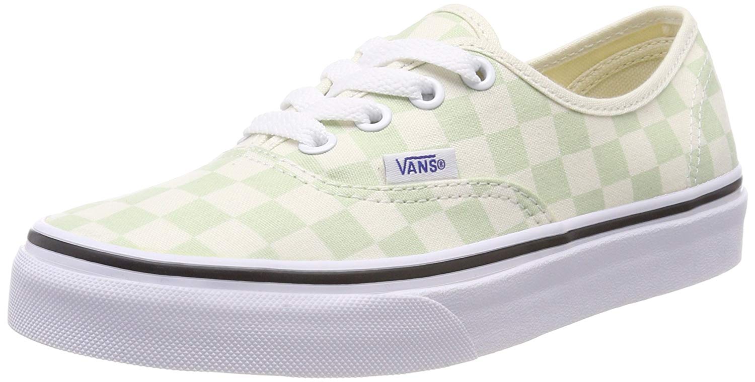 light green checkered vans