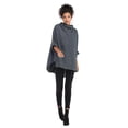 thumbnail image 5 of Tinglu Loose Turtleneck Sweaters Women Irregular Batwing Sleeve Outwear, 5 of 8