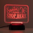 thumbnail image 4 of Personalized Planet Santa Stop Here Multicolor LED Christmas Night Light with Custom Name Laser Engraved on Acrylic Design Insert, 4 of 5