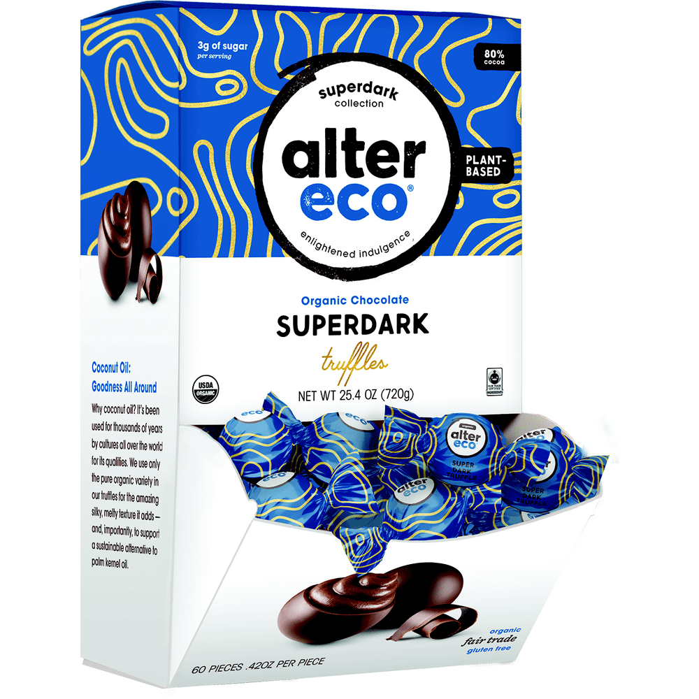 Alter Eco Superdark Truffle Organic Chocolate, 60 Ct.