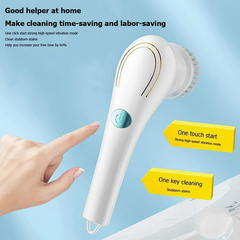 Electric Cleaning Brush 5-in-1 Handheld Kitchen Cleaner Cordless Spin  Scrubber