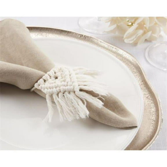 Saro Lifestyle Braided Napkin Ring (Set of 4)