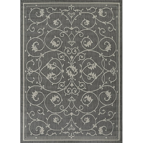 Couristan Recife Veranda 6'2" x 9'2" Champagne-Grey Outdoor Rug