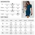 thumbnail image 6 of Women's Summer Dress Short Sleeves Bodycon Mini Dress Ruched Puff Sleeve Ruffle Hem Cocktail Party Dress, 6 of 6