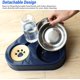 thumbnail image 1 of Double Gamelle Chat et Chien Surélevée,Ecuelle Chat,Bol pour Animaux de Compagnie 3-en-1 con Stockage d'eau Automatique,Bol Acier Inoxydable pour Animaux pour Les Chats et Les Chiots (Bleu) ZefeiWu 8390615805865, 1 of 1