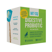 VetIQ Probiotic Cat Powder Supplement for Digestive Health, 30 Packets