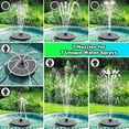 thumbnail image 3 of 3.5W Glass Solar Fountain with Swivel-Out Fixed Rods, Solar Bird Bath Fountains with LED Lights and 2000mAh , 7 Nozzles, Outdoor Solar Water Fountain Pump for Garden, Pool, Pond (White), 3 of 6