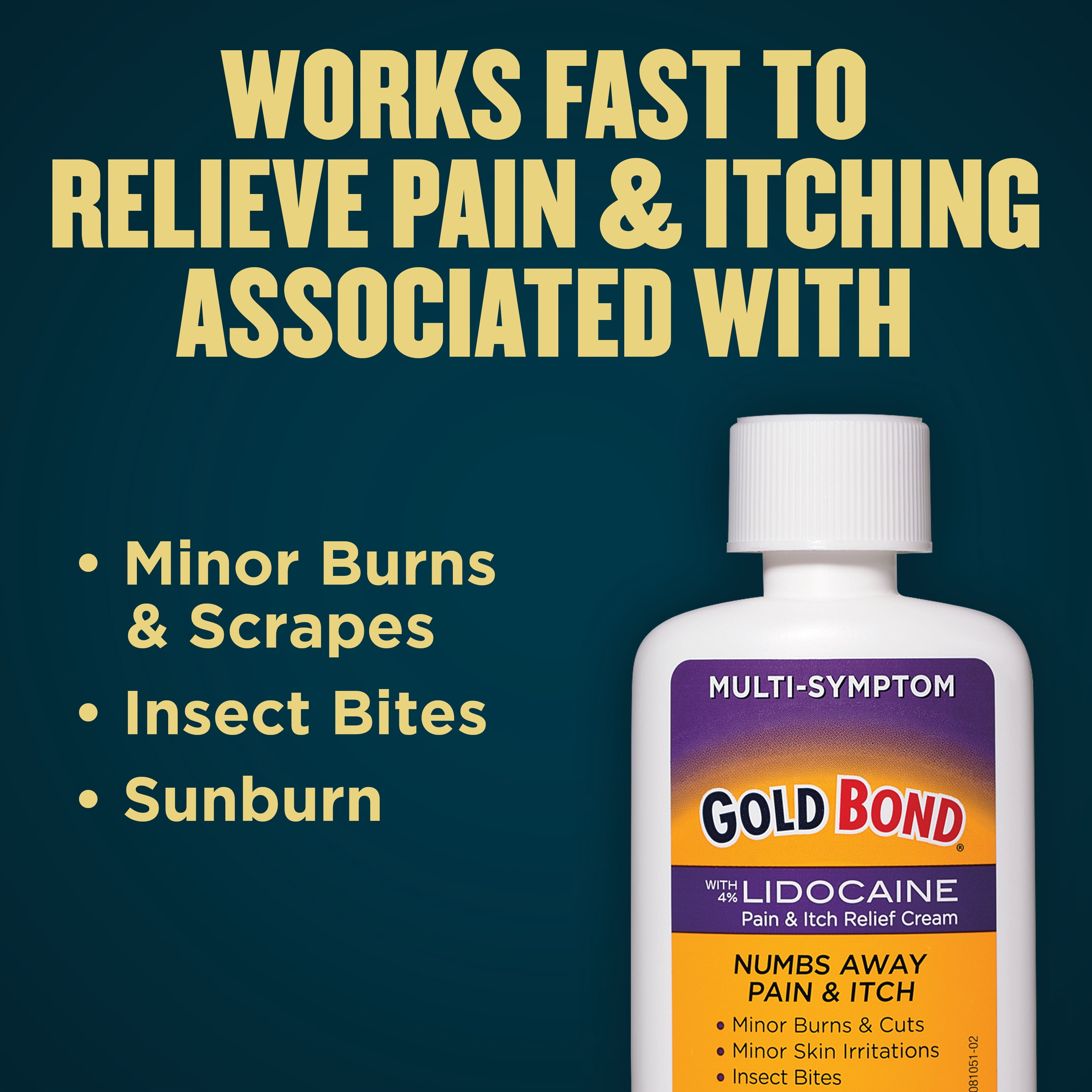Gold Bond Pain & Itch Relief Cream with Lidocaine Maximum Strength, 1.75 oz