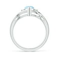 thumbnail image 2 of ANGARA Natural Criss-Cross Marquise Aquamarine Solitaire Ring with Diamonds in 14K White Gold for Women (Size-10x5mm) | March Birthstone, Anniversary, Jewelry Gift for Women | Natural Aquamarine Ring, 2 of 9