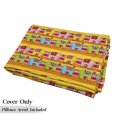 thumbnail image 5 of Animal Cartoon Floor Pillow Lounger Cover, Funky Floral EasternColorful Hand Drawn Fantasy, Nap Mat Printed Fabric Case for 5 Pillows, 88" x 36", Multicolor, by Ambesonne, 5 of 5