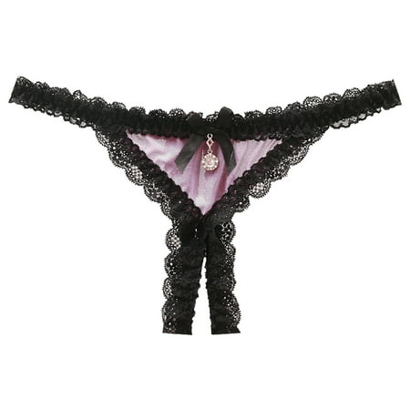 Yuhangmm Women s Sexy Lace Underpants Open Crotch Panties Low Waist Briefs Underwear Bridal Lingerie for Women