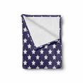 thumbnail image 2 of Navy Soft Flannel Fleece Throw Blanket, Bunch of Star USA American Flag Proud National Graphic Design, Cozy Plush for Indoor and Outdoor Use, 50" x 60", Purple White, by Ambesonne, 2 of 6