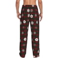 thumbnail image 7 of Salouo Plaid Snowflakes Festive Print Pajama Pants for Men, Lounge Pants Elastic Waistband Casual Men's sleepwear Loungewear Sleep Pajama Pant -XX-Large, 7 of 7