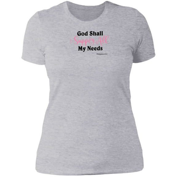 God Shall Supply All My Needs Ladies Boyfriend T-Shirt
