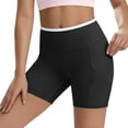 thumbnail image 5 of Ruimatai Women's High Waist Yoga Shorts with Pockets Tummy Control Workout Capris for Running Fitness, 5 of 7