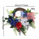 thumbnail image 3 of Corona patriótica para la puerta principal | Decoración del 4 de julio con bandera estadounidense y flores rojas, blancas y azules, 3 of 6
