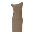 thumbnail image 5 of Women’s One Shoulder Bodycon Mini Dress Ruched Slim Fit Sleeveless Cocktail Party Club Dress, 5 of 8