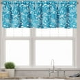 thumbnail image 3 of Ambesonne Aqua Valance & Curtain, Hawaiian Trees Foliage, 55"x24", Blue White, 3 of 6