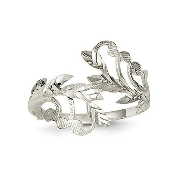 Ring Women 925 Sterling Silver Leaf Ring Size 6 Walmart Com Walmart Com