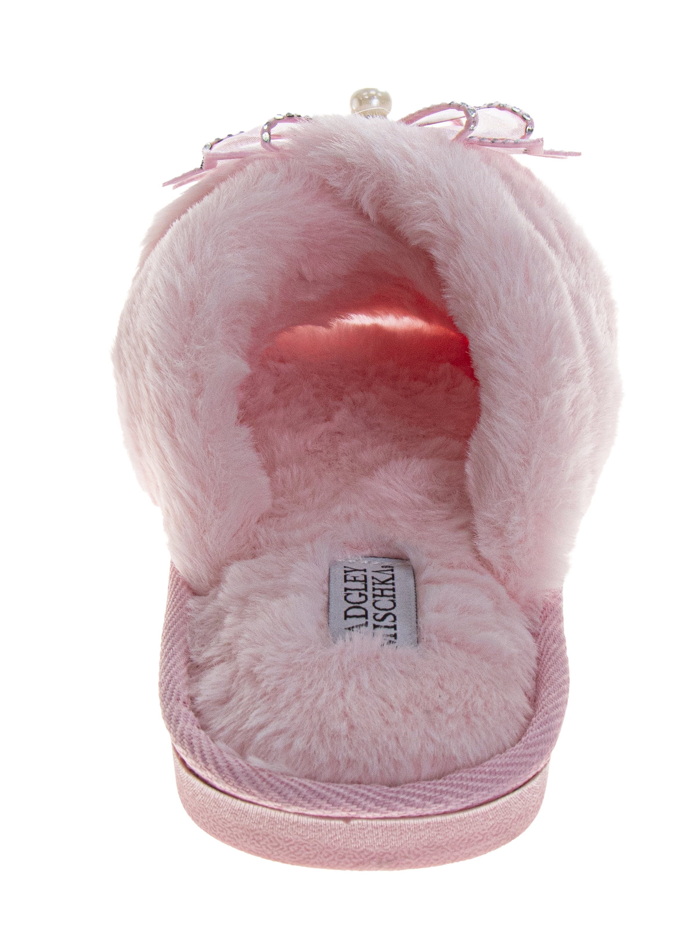 Badgley Mishka Women's Open Toed Slide On Slippers with Bow