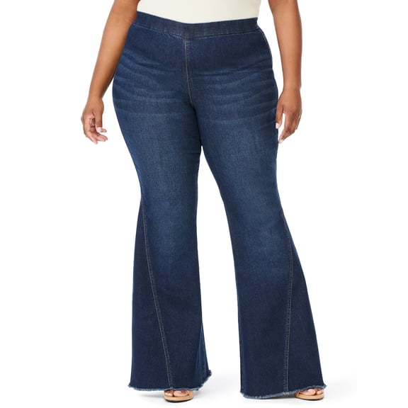 Sofia Jeans by Sofia Vergara Plus Size Melisa High-Rise Super Flare Pull-On Jeans