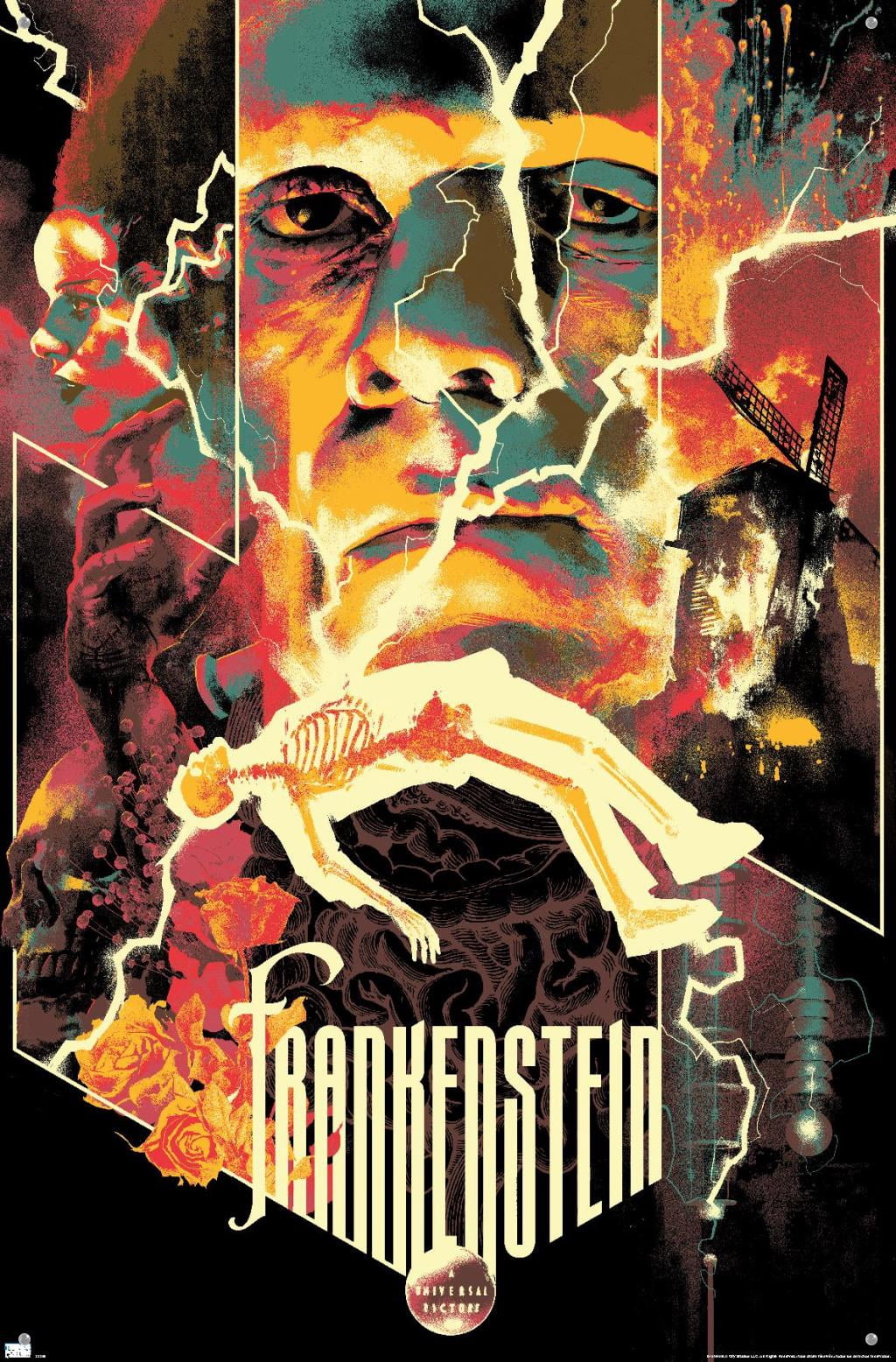 Frankenstein - Collage Wall Poster with Pushpins, 22.375" x 34"