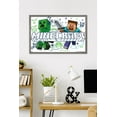 thumbnail image 2 of Minecraft: Doodle - Steve & Creeper Wall Poster, 22.375" x 34" Framed, 2 of 5