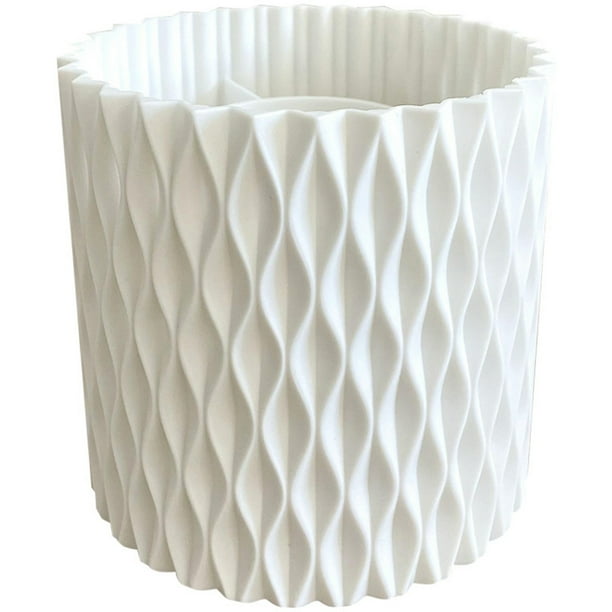 unbranded White Rotating Makeup Brush Cup Pen Holder Cosmetic Organizer for Desk Use