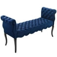 thumbnail image 2 of Adelia Chesterfield Style Button Tufted Performance Velvet Bench - Navy, 2 of 7