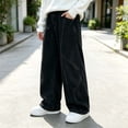 thumbnail image 3 of Auroural 5T Boys Pants Outfit Children's Solid Color Leisure Sports Wide Leg Pants Full Length Pants Pants, 3 of 8